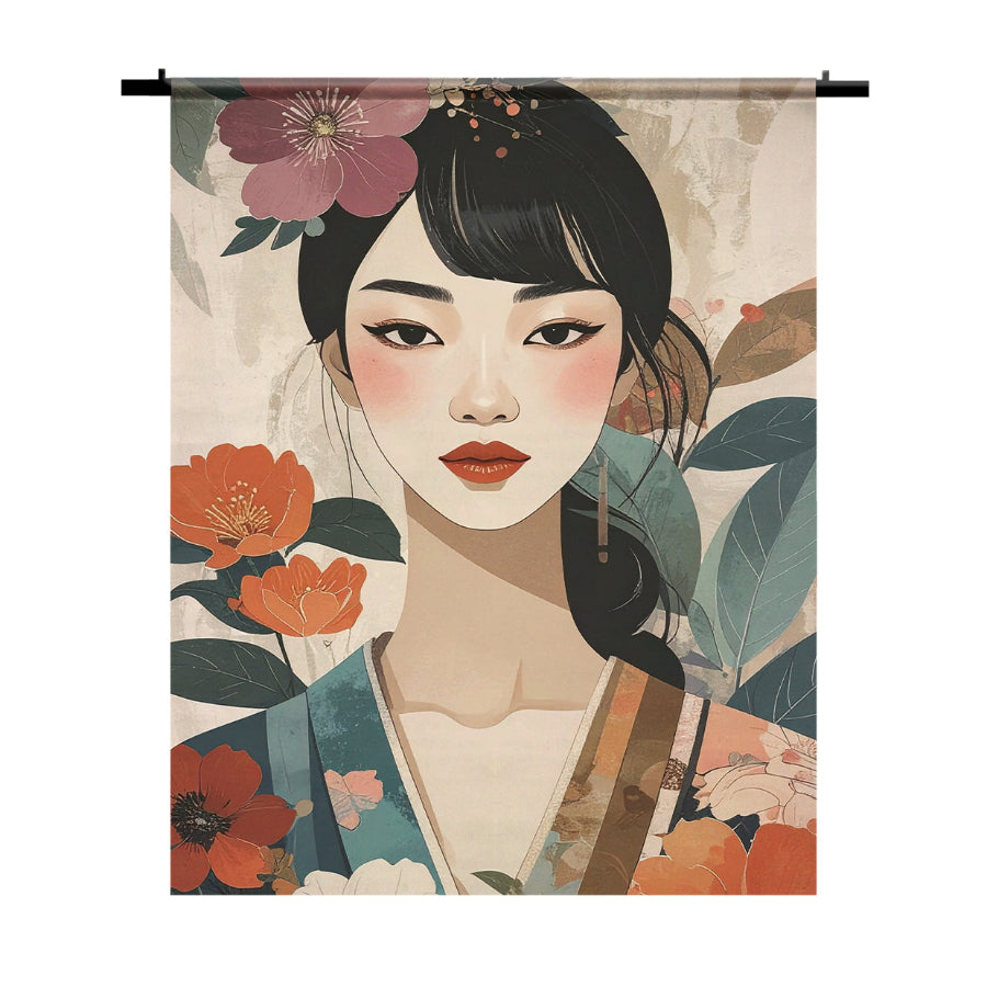 Wandkleed - Japanse Vrouw No2