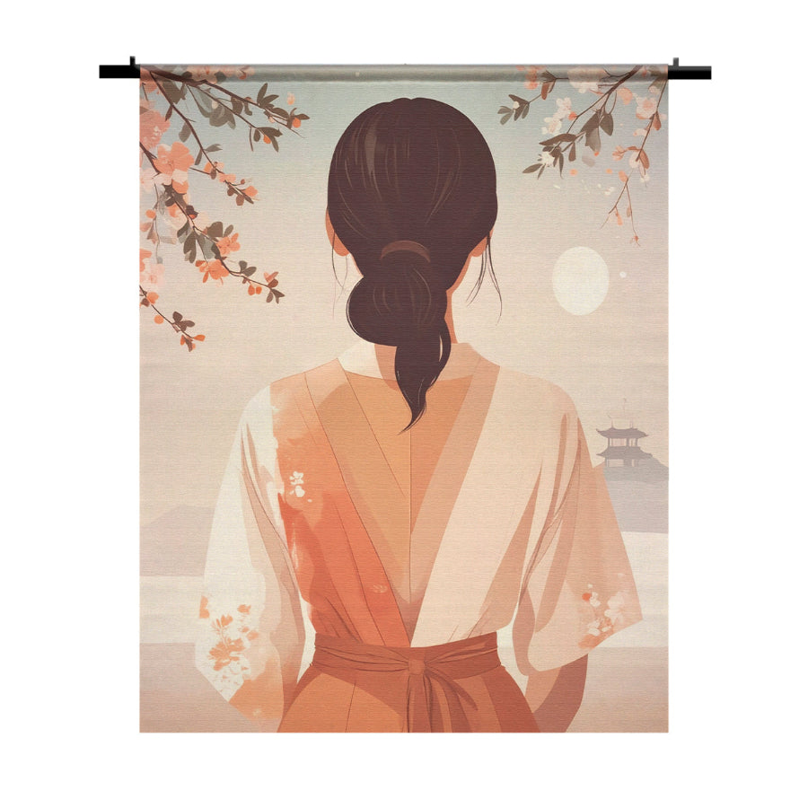 Wandkleed Japandi - Japanse Vrouw