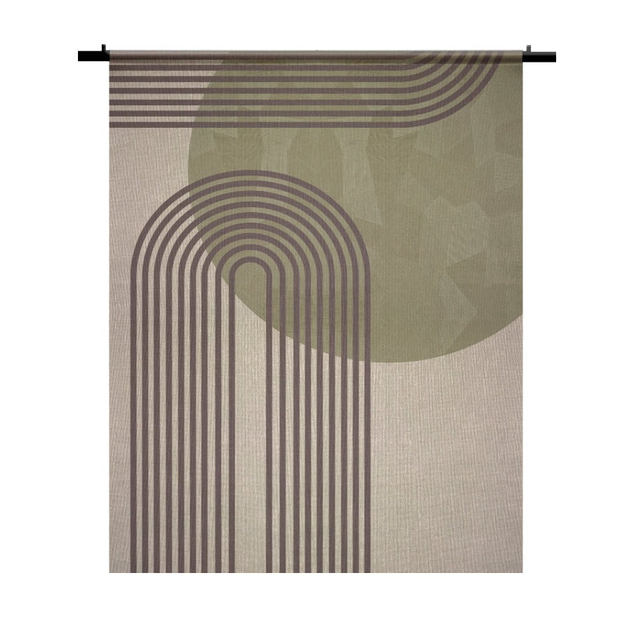 Wandkleed Boho No2, blanco muur ter grootte-indicatie