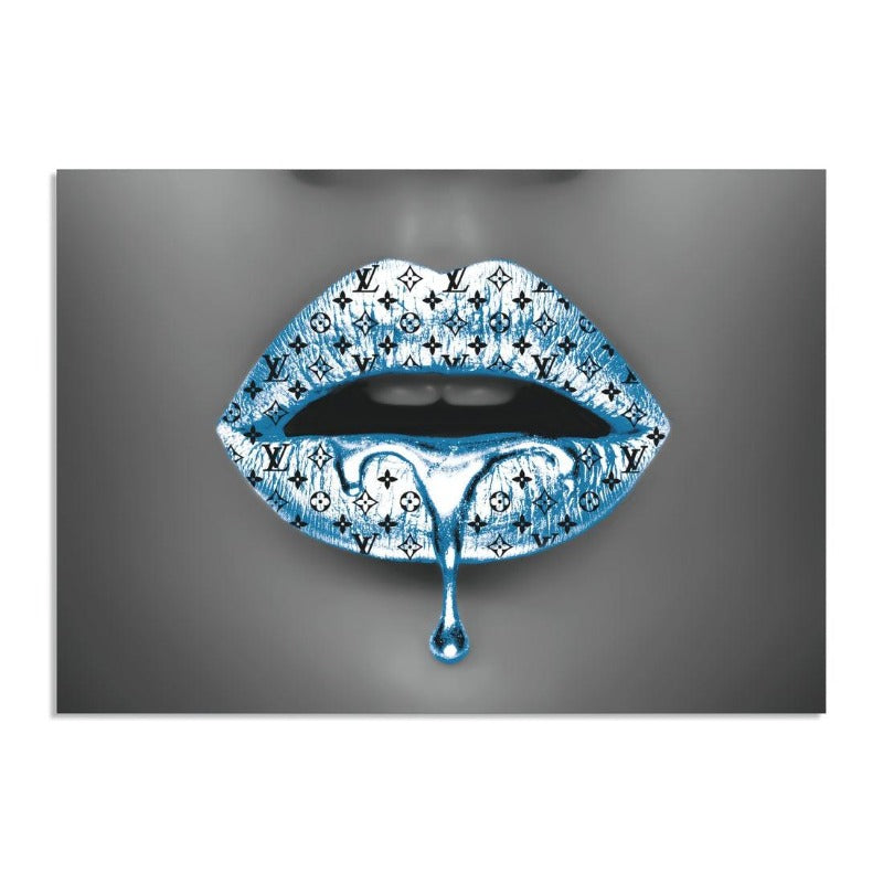 Schilderij - LV Blue Lips