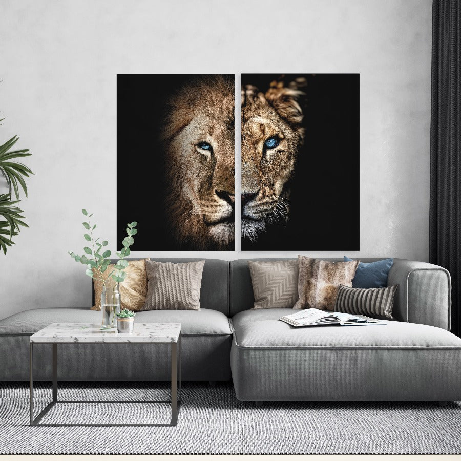 Kings Couple No2 Tweeluik schilderij