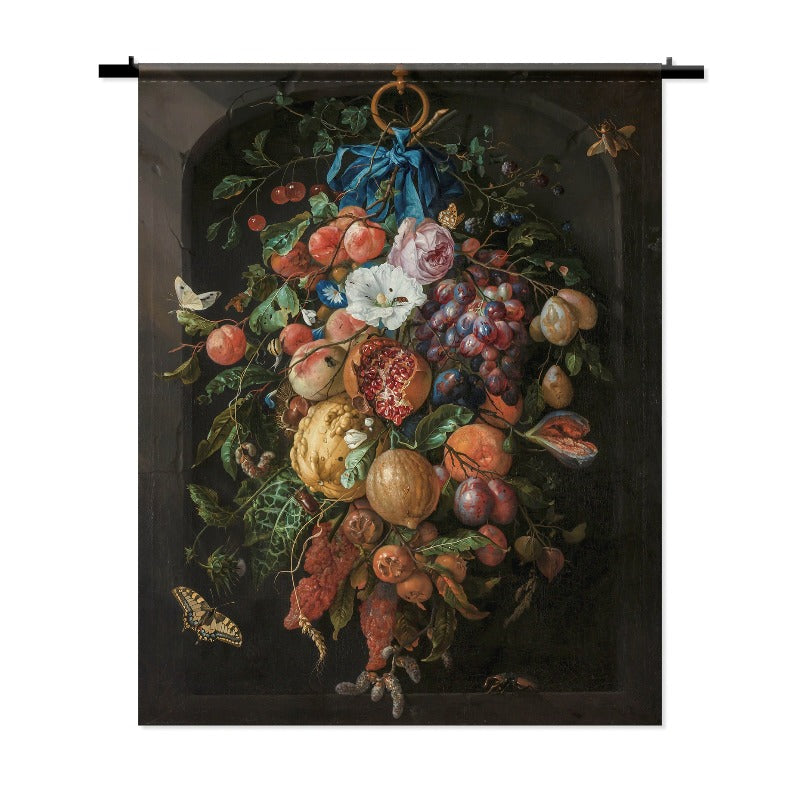 Festoen van Vruchten en Bloemen als wandkleed