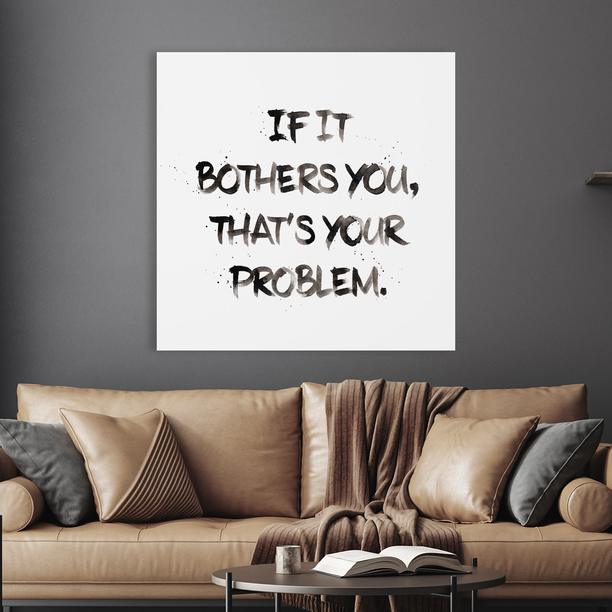 Schilderij met Quote 01, Mindset
