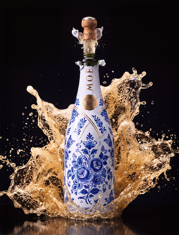 Schilderij Champagne Fles Moet