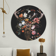Afbeelding in Gallery-weergave laden, Wandcirkel Flower Deer
