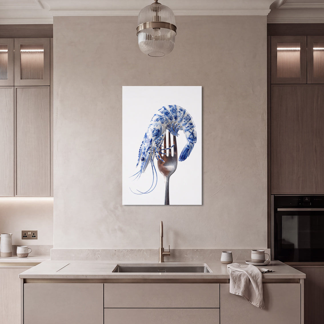 Garnaal - Delfts blauw