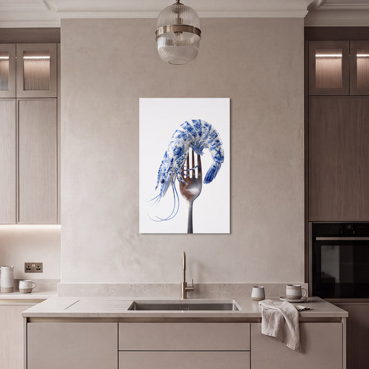 Garnaal - Delfts blauw