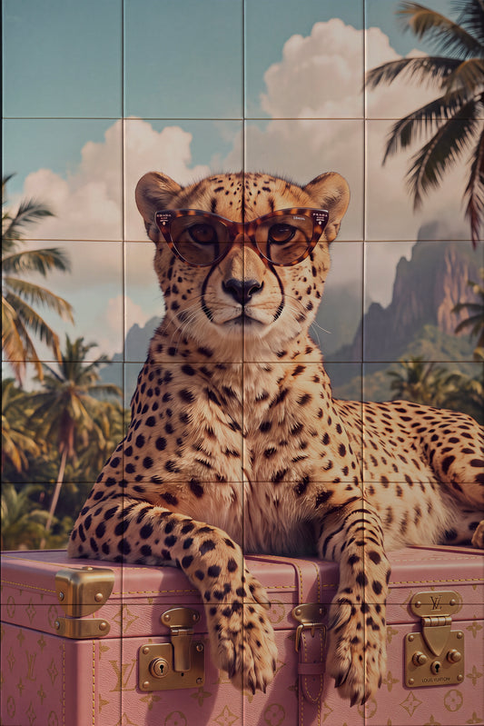 Tegeltableau Leopard