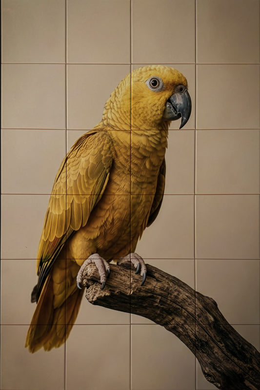 Tegeltableau - Papagaai