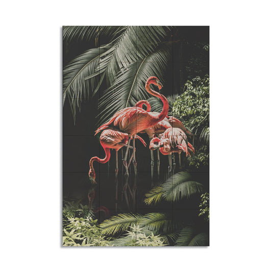 Tegeltableau - Flamingo's