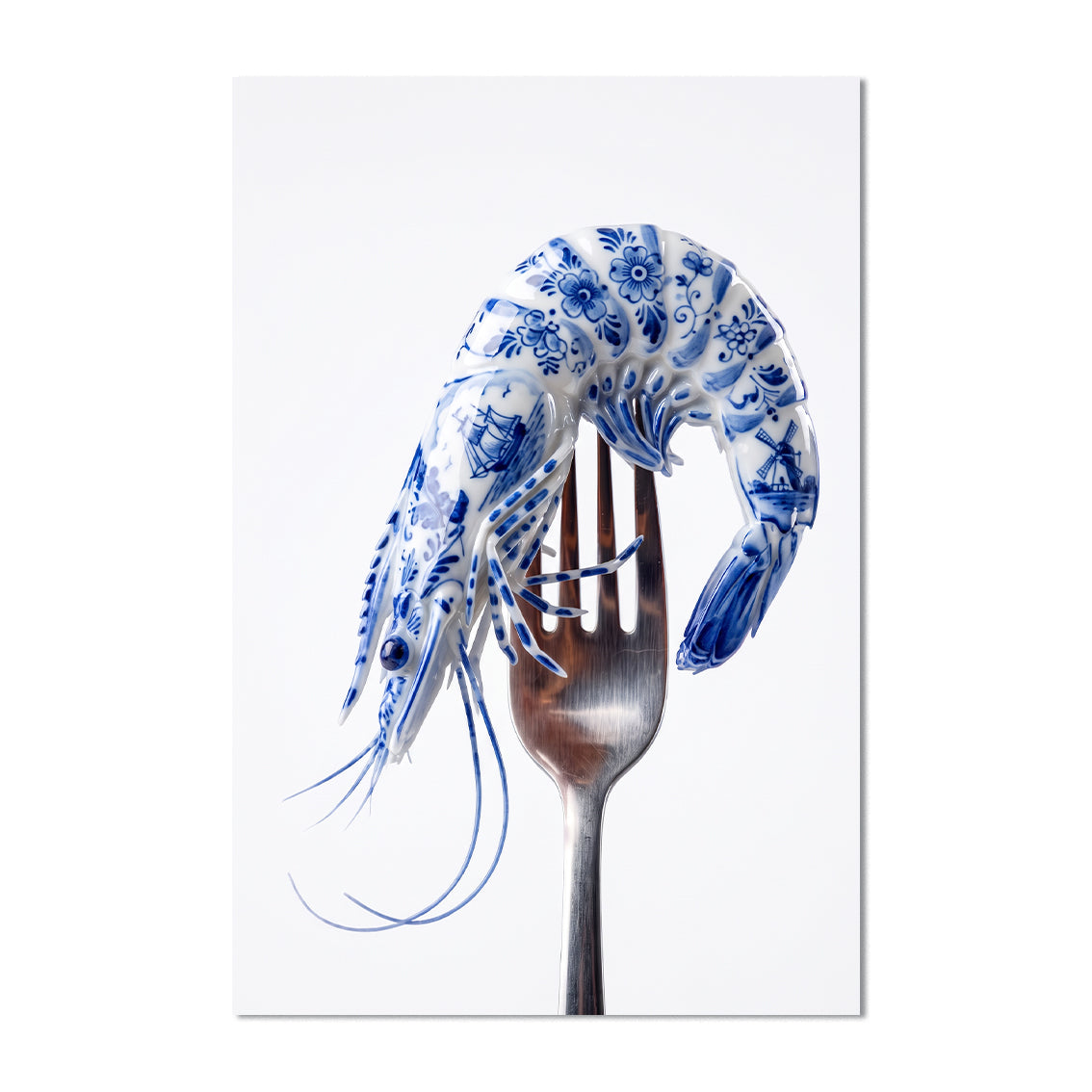 Garnaal - Delfts blauw