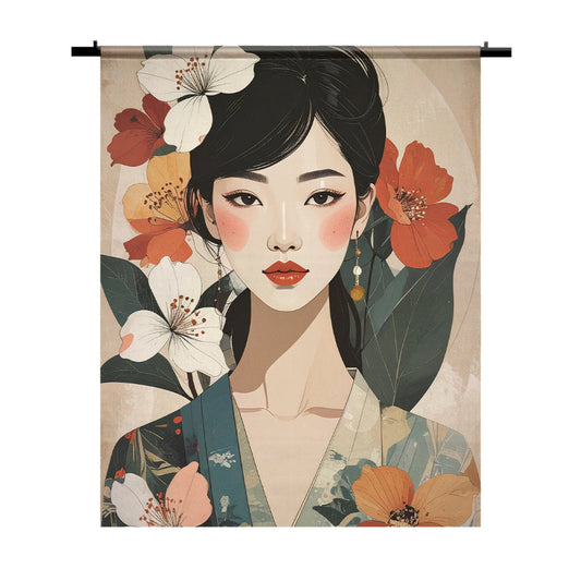 Wandkleed - Japanse Vrouw No4