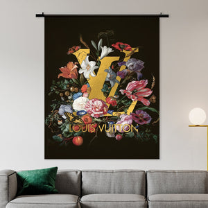Wandkleed LV Stil Leven Bloemen