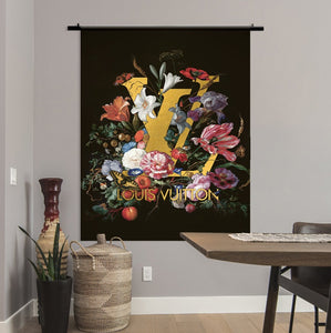 Wandkleed LV Stil Leven Bloemen