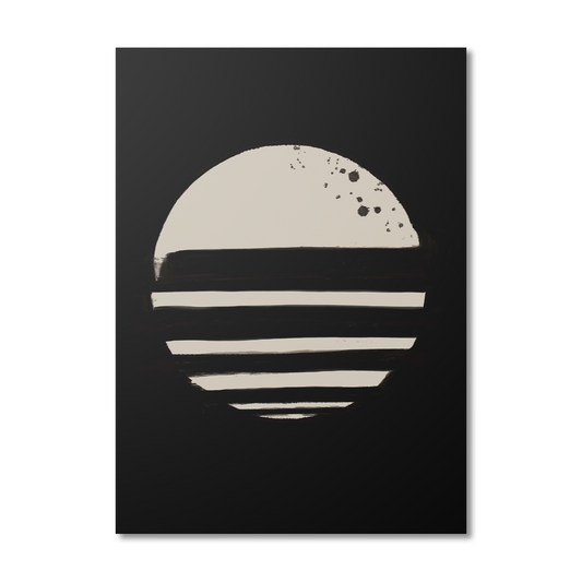 Poster Boho Art No1: minimalistische zon in aardetinten