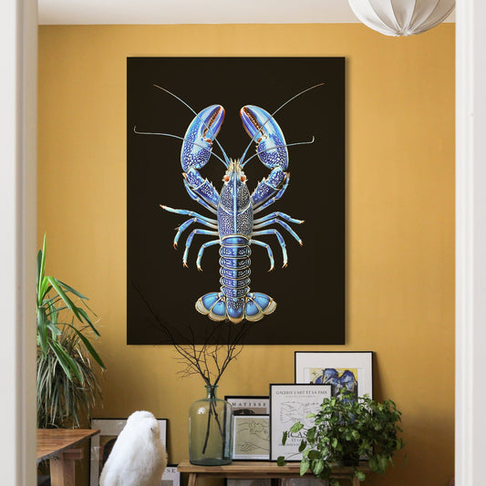 Poster Delfts Blauw Kreeft No1 – Delfts blauwe kreeft