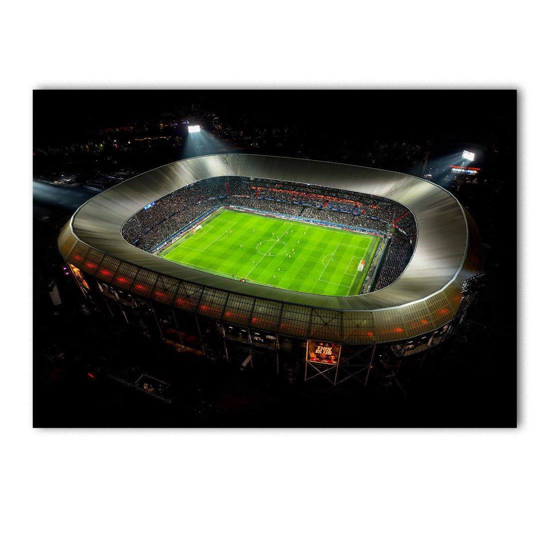 Poster Rotterdam De Kuip No3 in een woonkamer