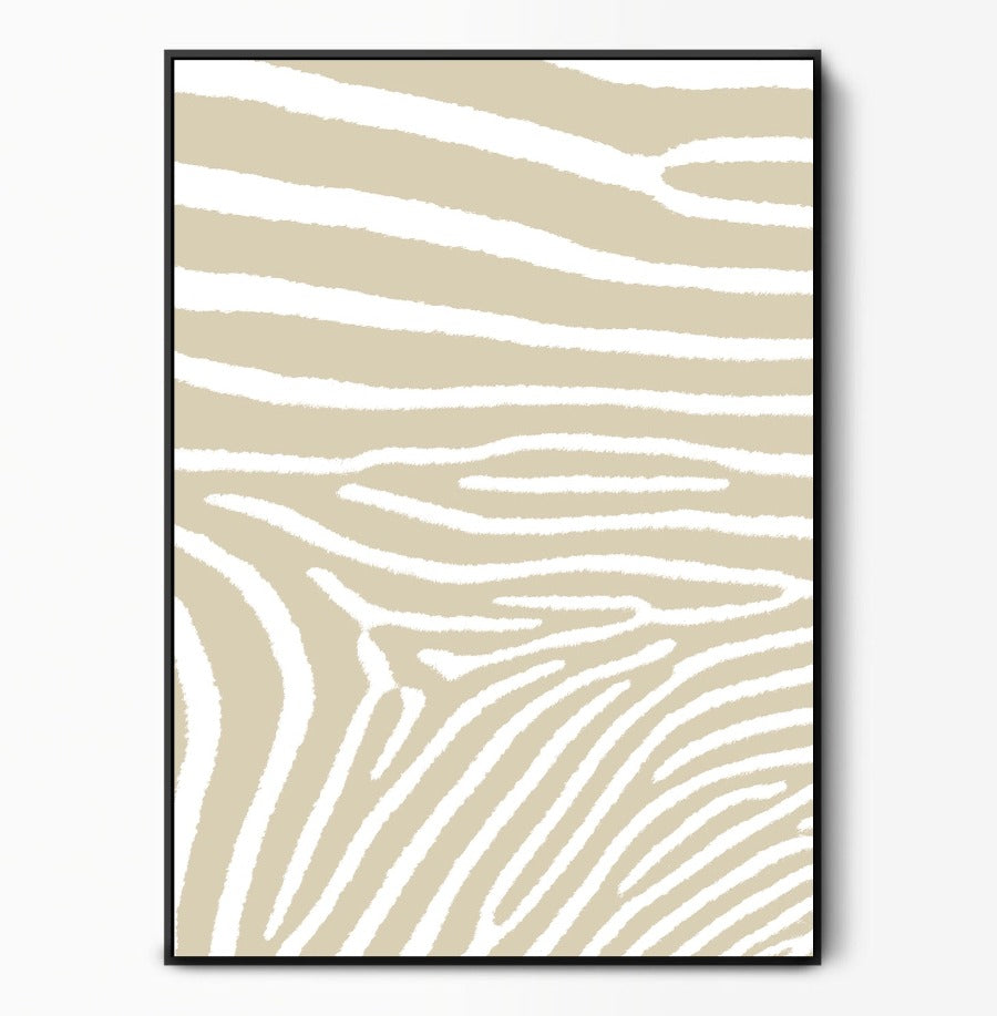 Poster Zebra Print No1 met baklijst