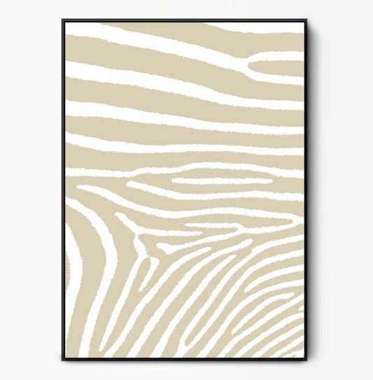 Poster Zebra Print No1 met baklijst