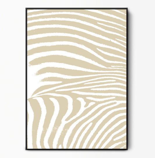 Poster Zebra Print No3 met baklijst
