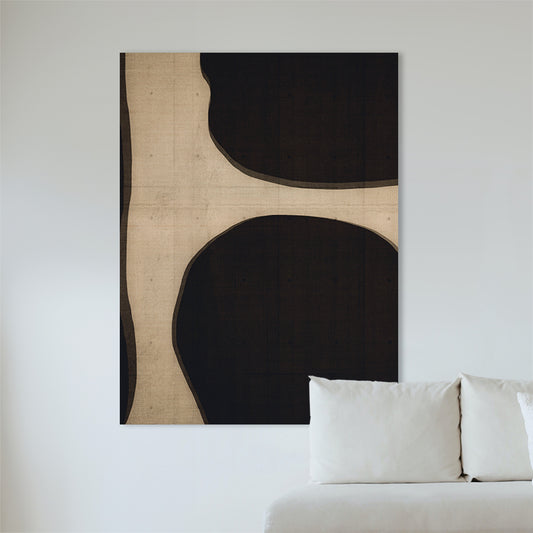 Poster Abstract Round – abstracte ronde vormen in beige tinten