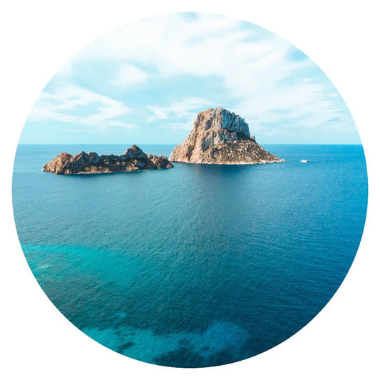 Wandcirkel Ibiza No1 – Ibiza-sfeer in rond formaat
