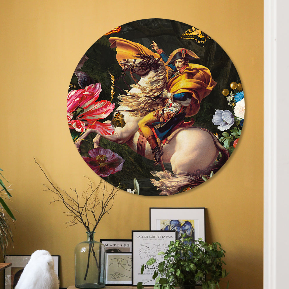 Ronde wanddecoratie Napoleon Flowers