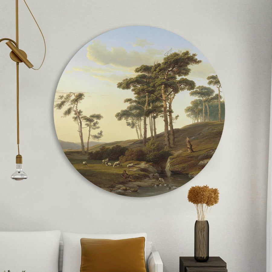 Ronde wanddecoratie Parasoldennen