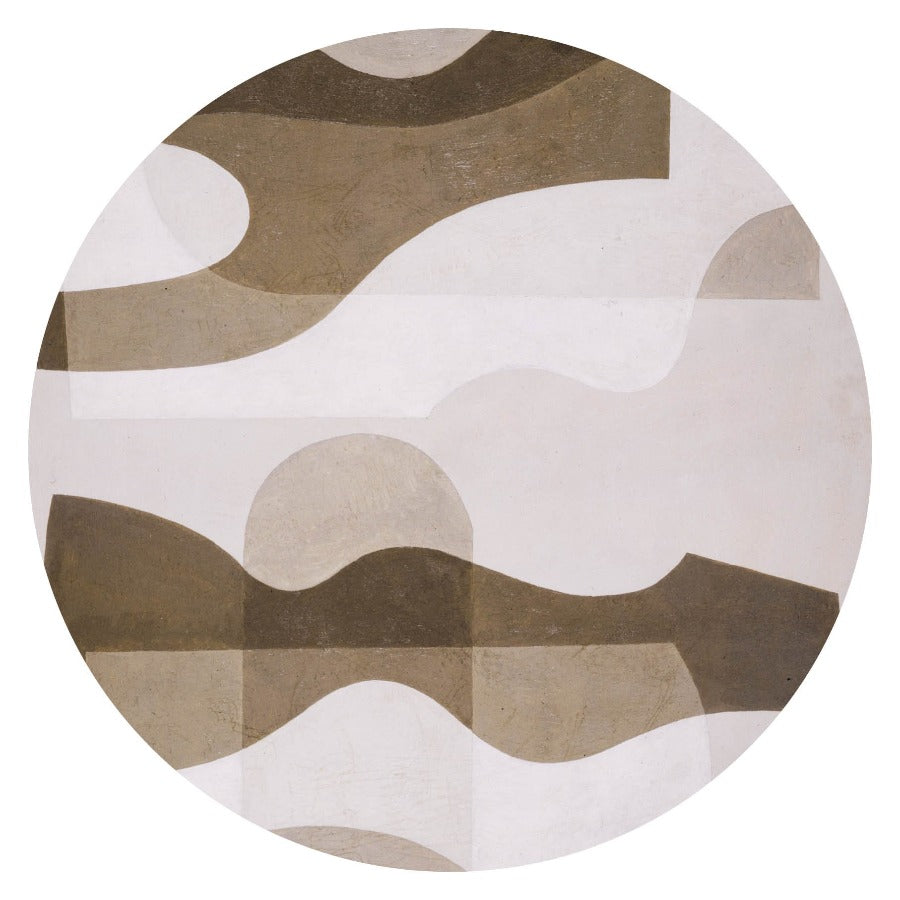 Wandcirkel Urban Boho – abstract in beige tinten