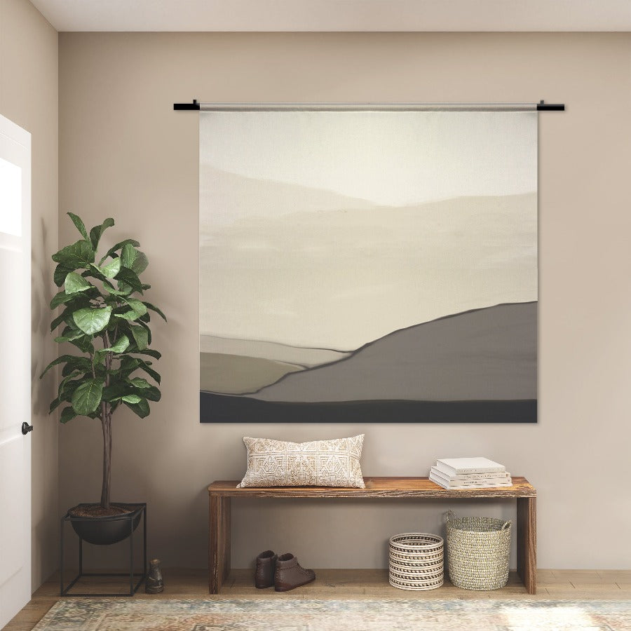 Wandkleed Boho No2 – minimalistisch in beige tinten