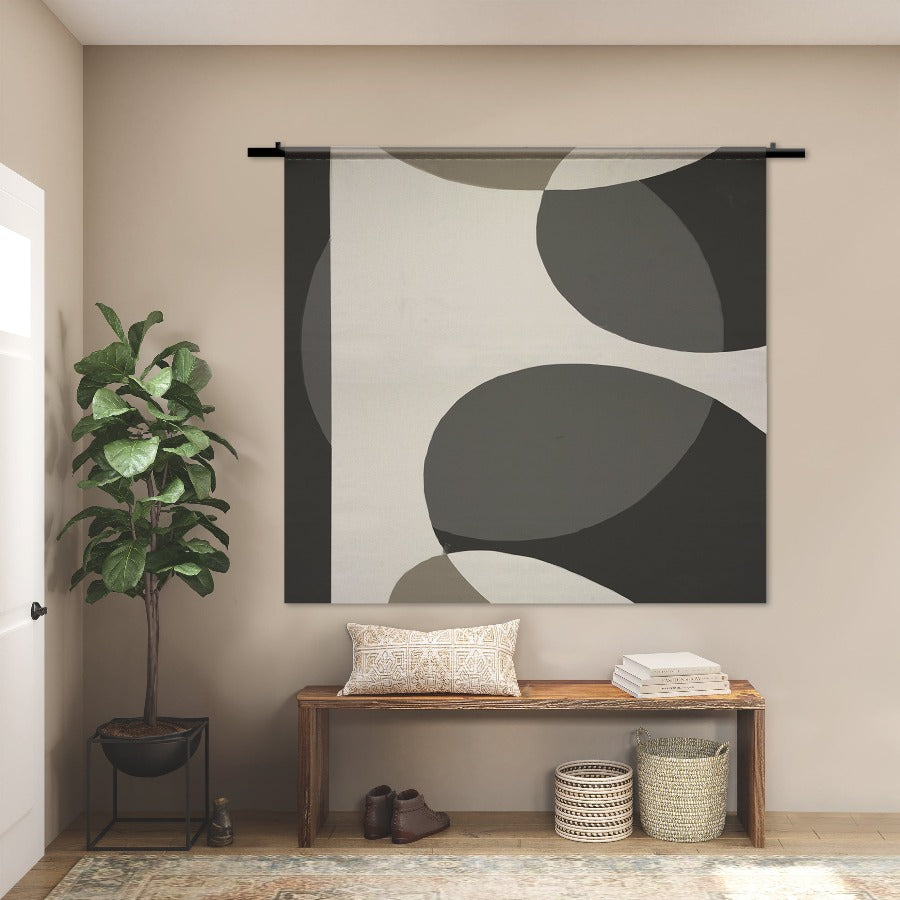 Wandkleed Vorms in een woonkamer