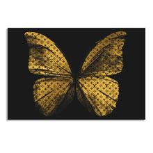 Load image into Gallery viewer, Schilderij Plexiglas Canvas Dibond- LV Golden Butterfly
