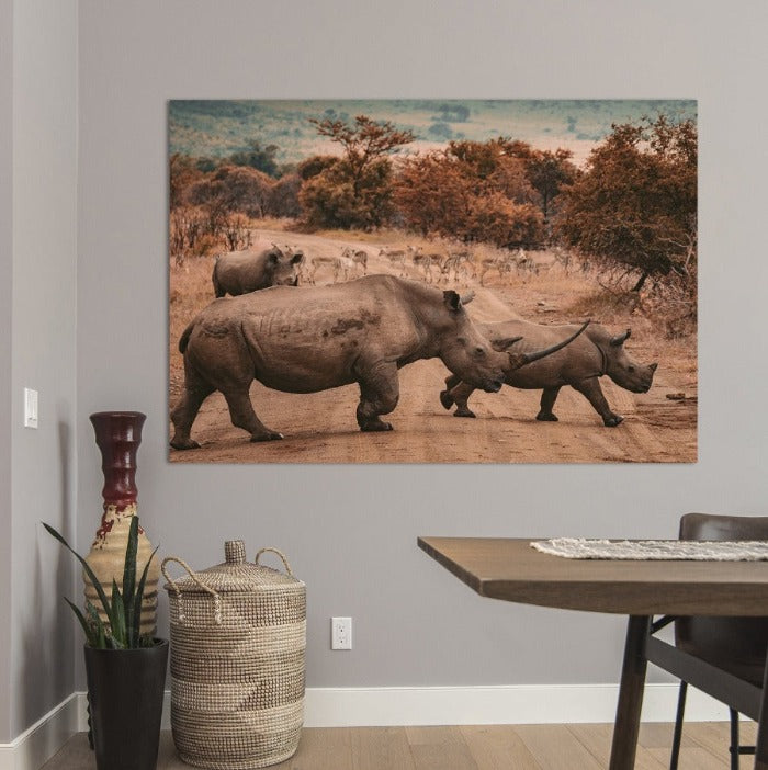 Schilderij Neushoorn - Rhino