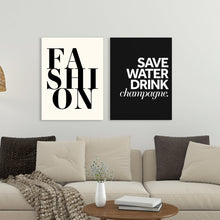 Afbeelding in Gallery-weergave laden, Poster - Save water drink champagne
