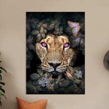 Load image into Gallery viewer, Poster Autumn Lioness op plexiglas, canvas, dibond of als poster
