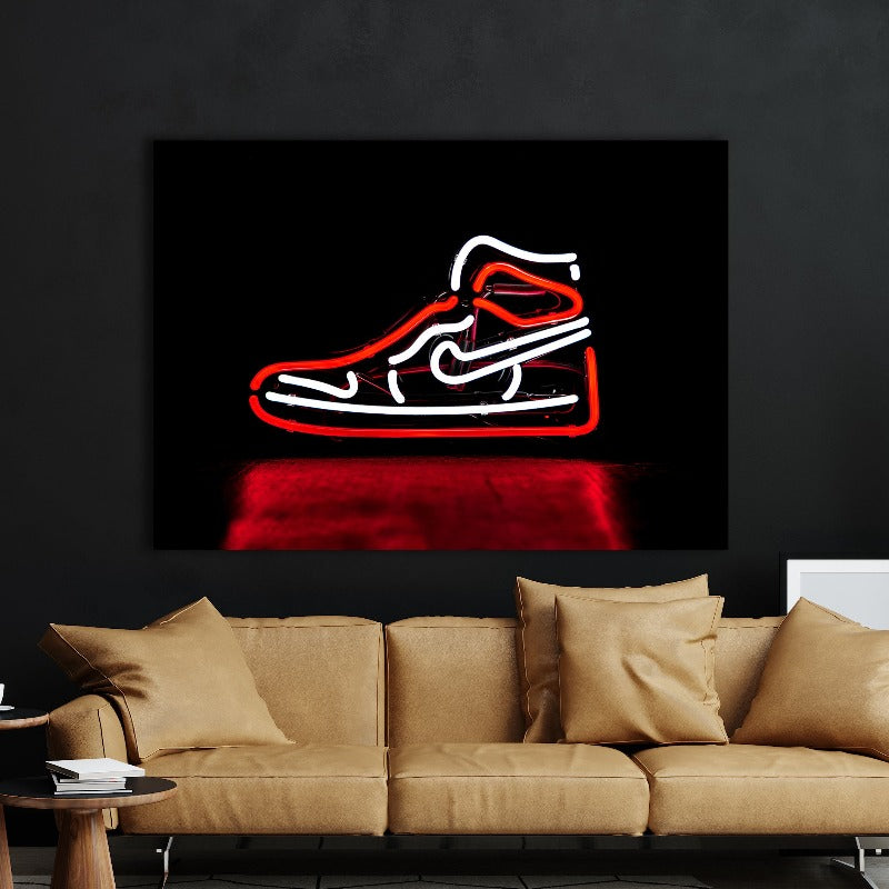 Schilderij Neon Nikes