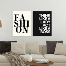 Load image into Gallery viewer, Poster - Think like a lady Quote
