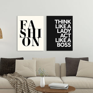 Poster - Think like a lady Quote