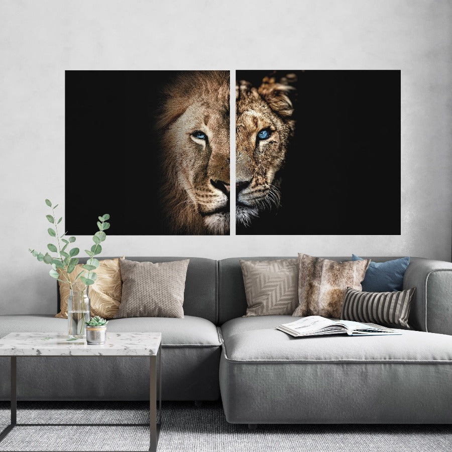 Kings Couple No2 Tweeluik schilderij