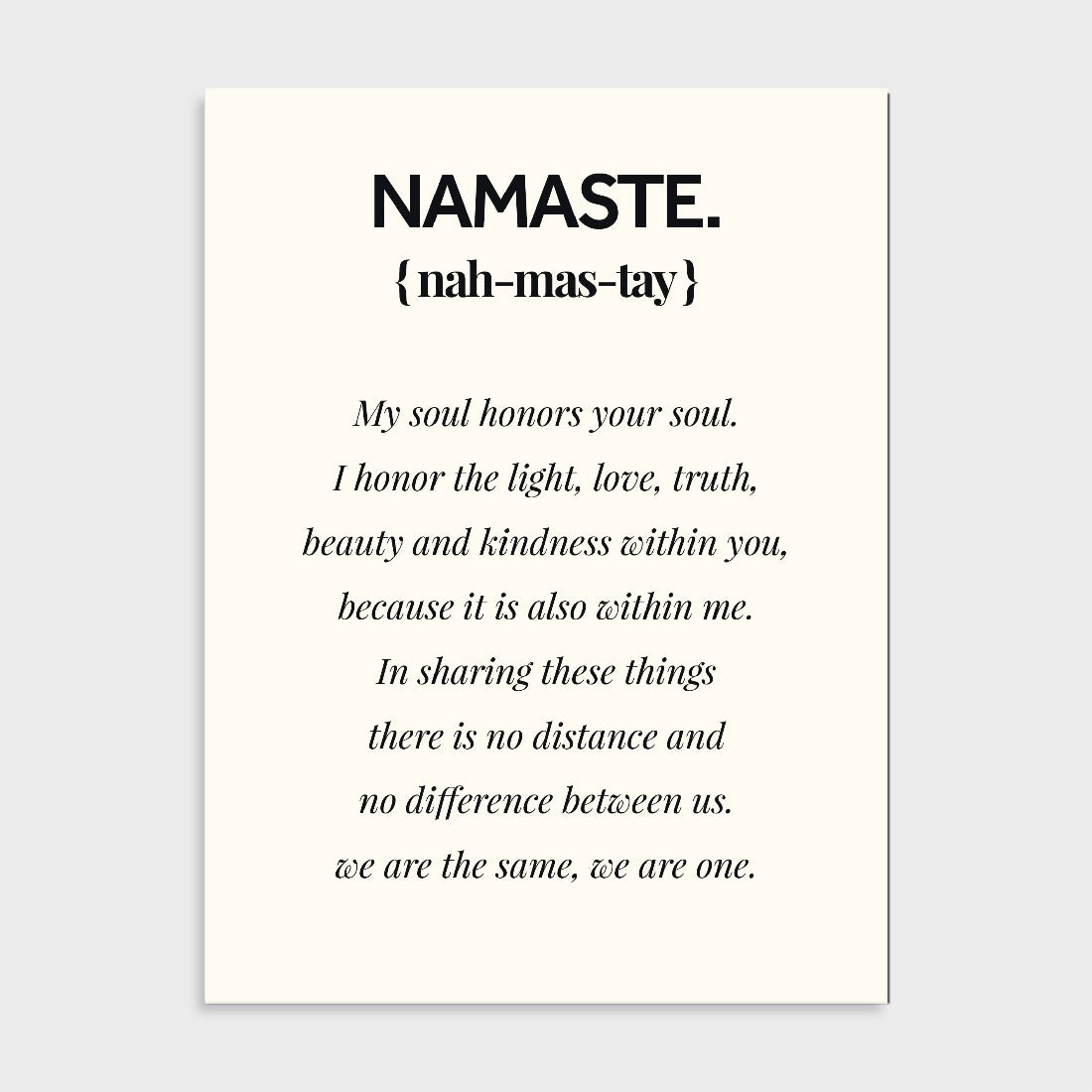 Poster - Namaste Quote