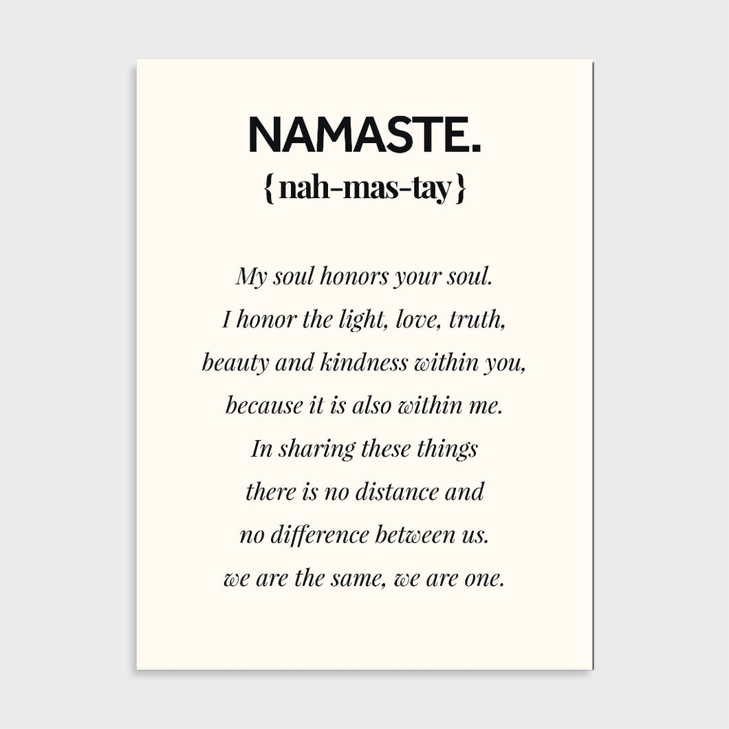 Poster - Namaste Quote