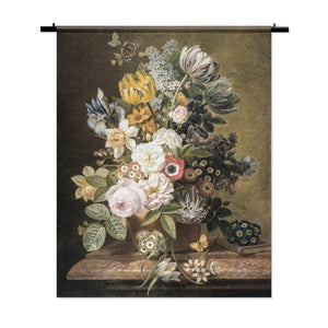 Wandkleed - Stil Leven Vaas met bloemen