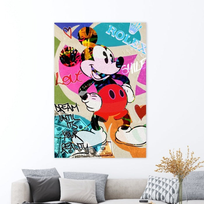 Poster Mindset No1, vrolijke cartoonmuis