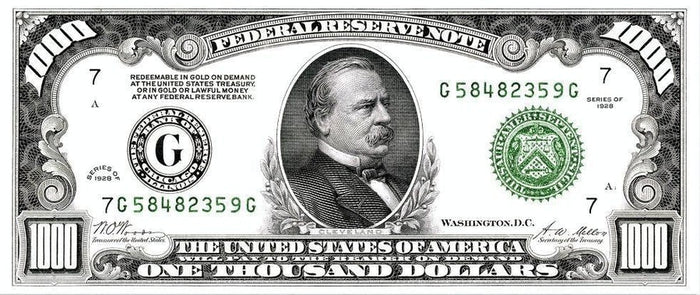 Schilderij-1000 Dollar White-PosterGuru