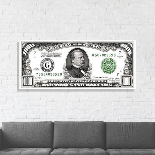 Schilderij-1000 Dollar White-PosterGuru