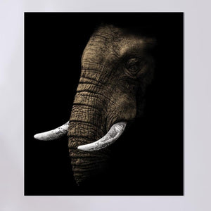 Schilderij-Dark Elephant-PosterGuru