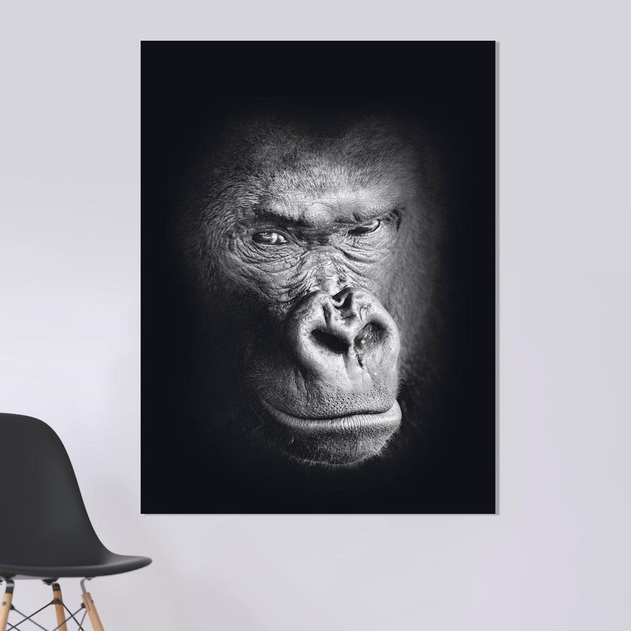 Schilderij-Dark Gorilla No2-PosterGuru