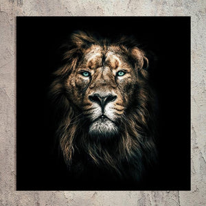 Schilderij-Dark Lion-PosterGuru