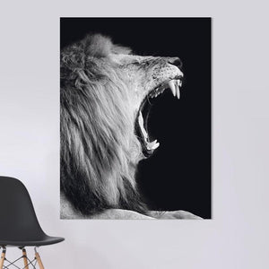Schilderij-Dark Lion No5-PosterGuru