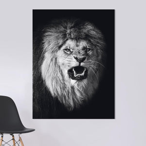 Schilderij-Dark Lion No6-PosterGuru